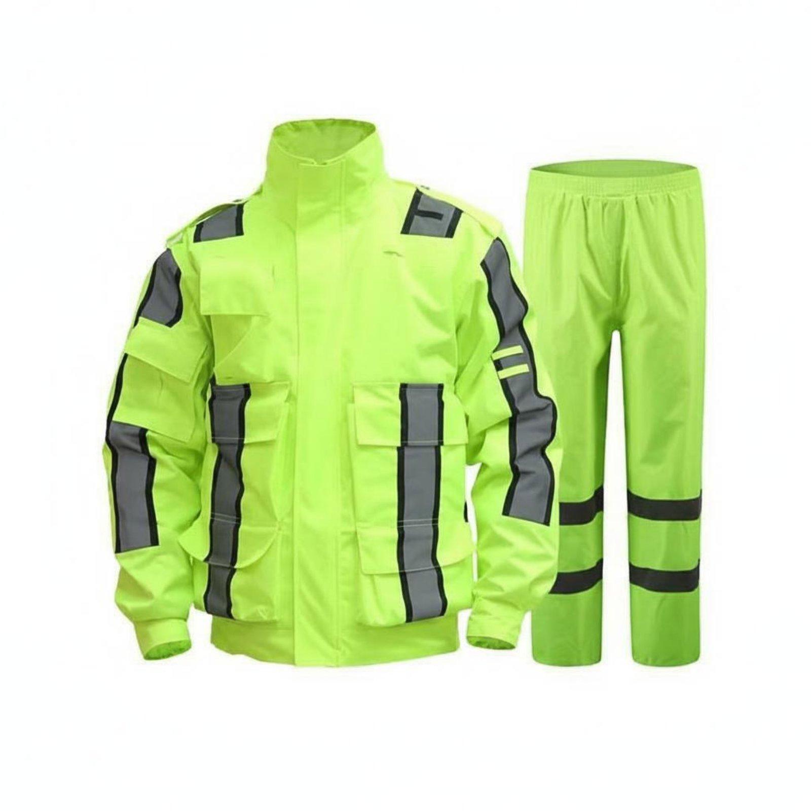 Motorcycle Gear For Men - Yüksek Görünürlüklü Yansıtıcı Yağmurluk Su Geçirmez